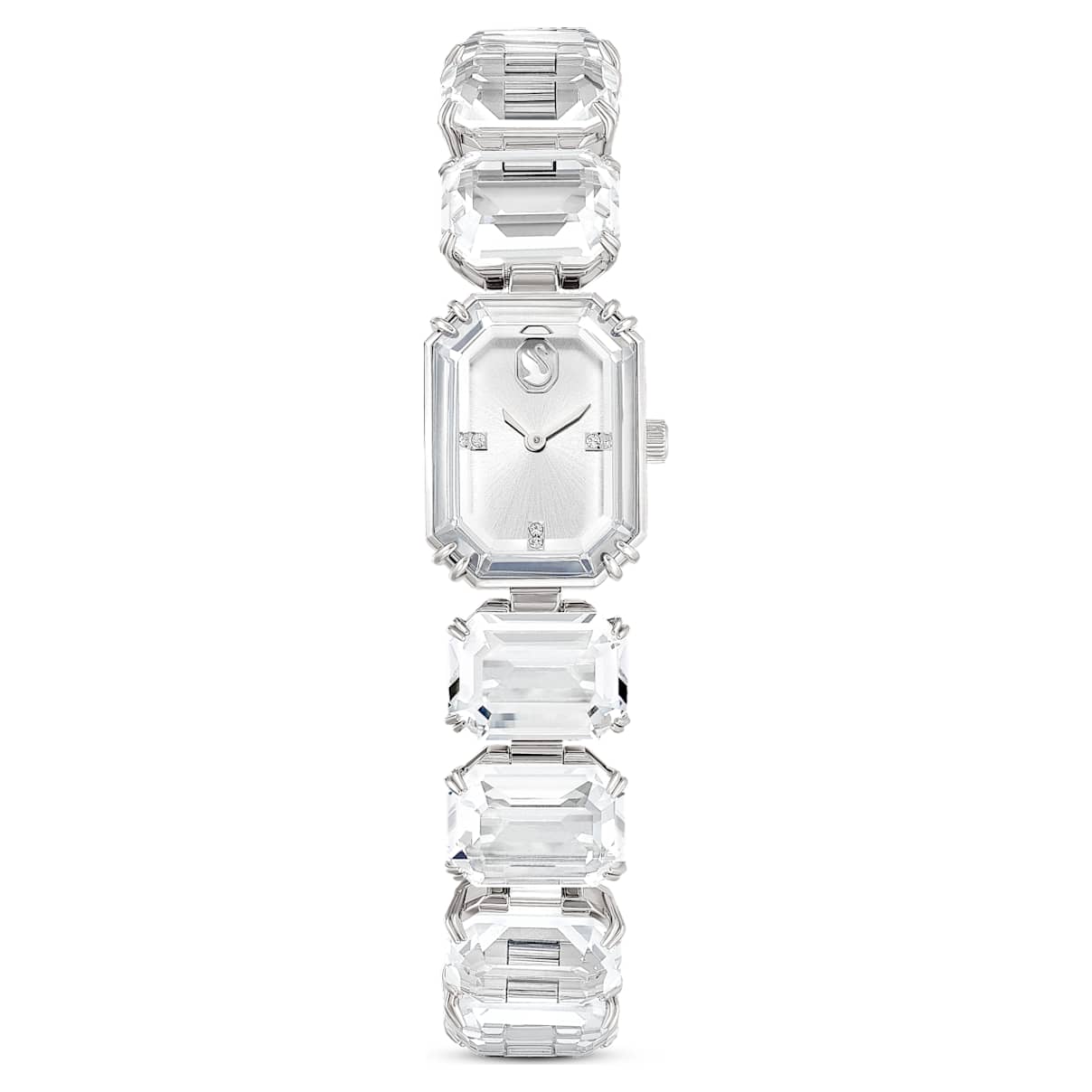 

Orologio, Braccialetto con taglio Octagon, Bianco, Acciaio inossidabile