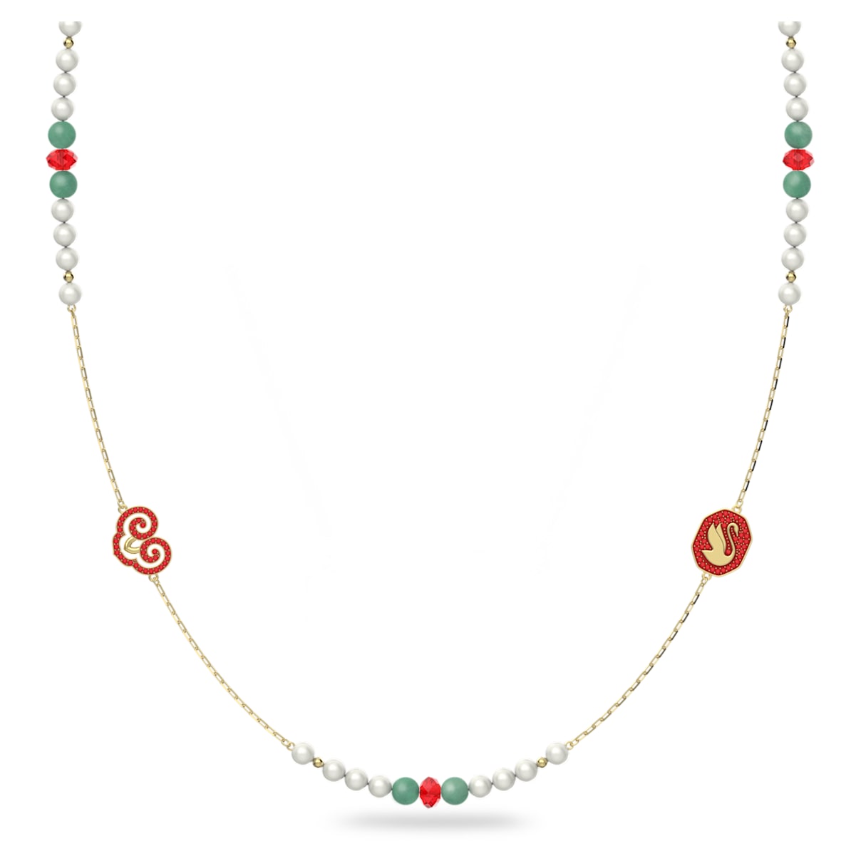 

Swarovski Collar Gratia, Multicolor, Baño tono oro