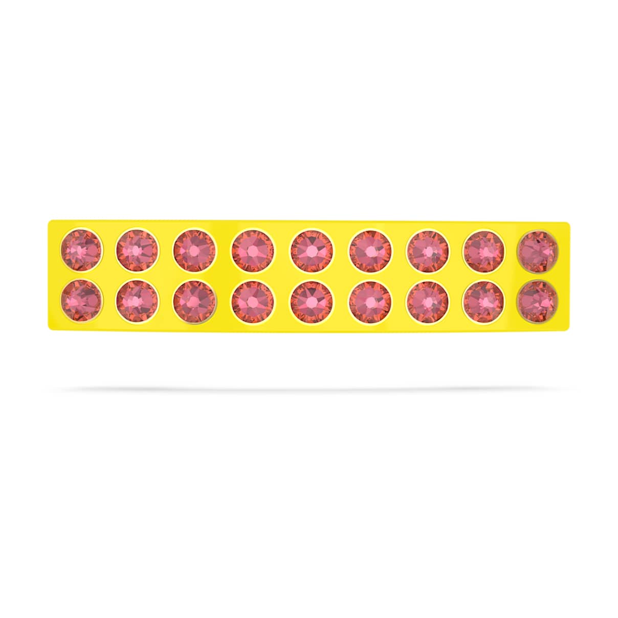 

Hair clip, Round cut, Rectangular shape, Pink, Gold-tone plated