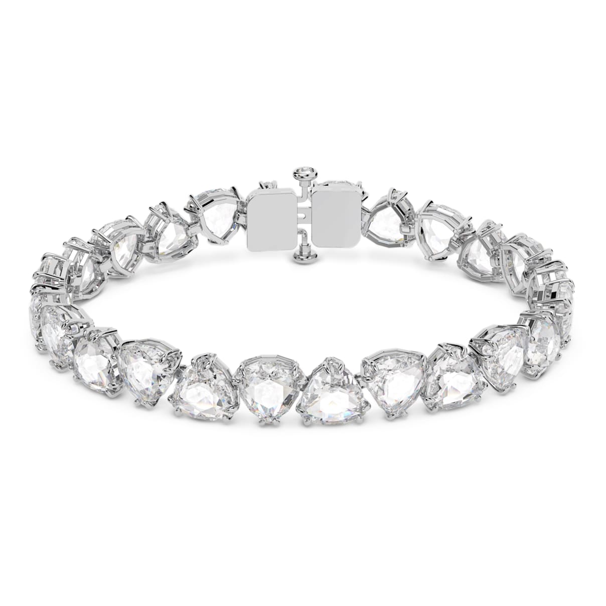 

Millenia bracelet, Trilliant cut, White, Rhodium plated
