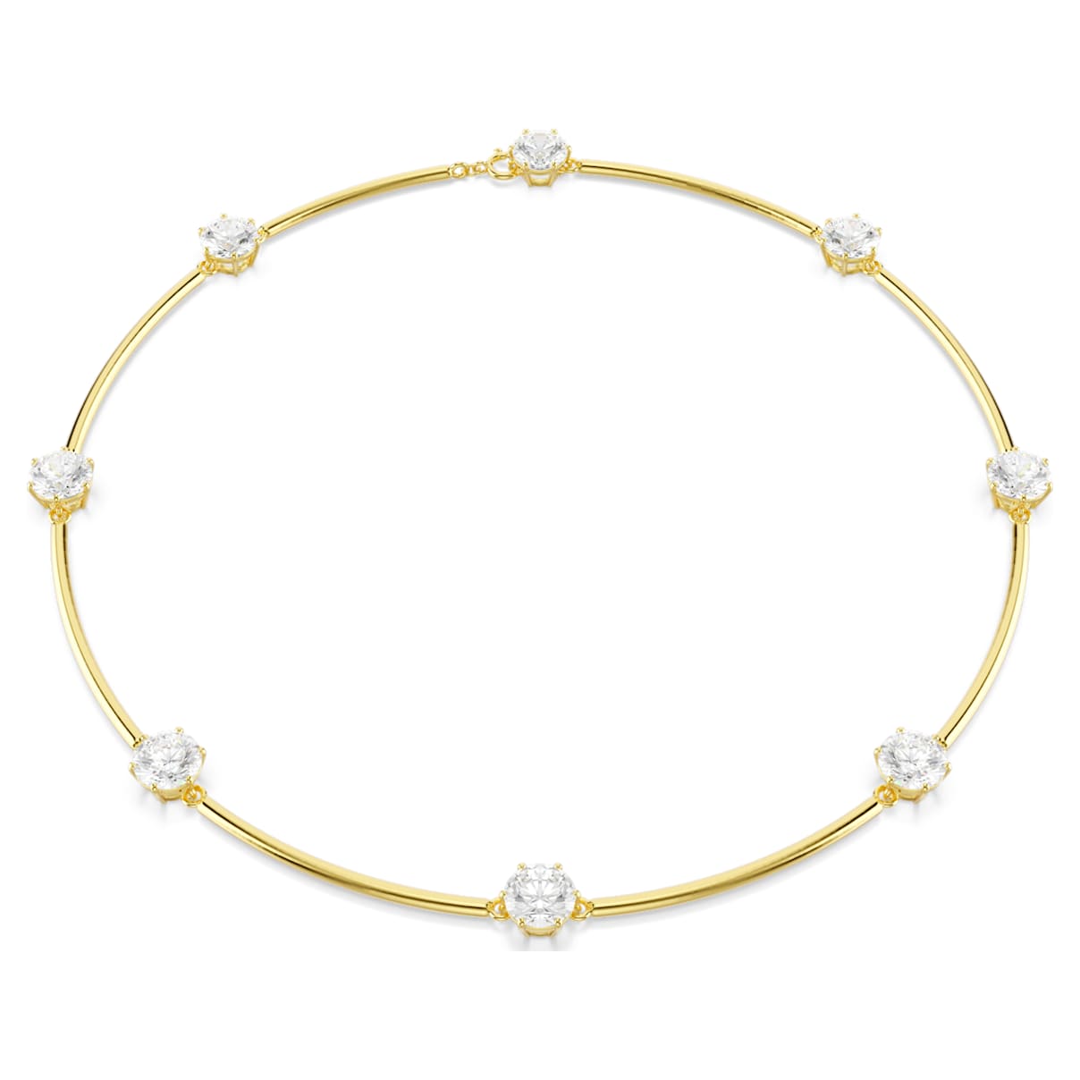 

Constella choker, Round cut, White, Shiny gold-tone plated