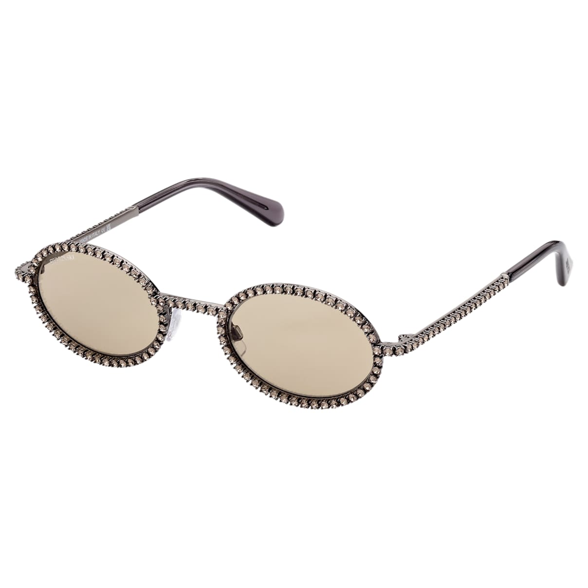 

Sunglasses, Oval shape, Pavé, SK0340 08E, Brown