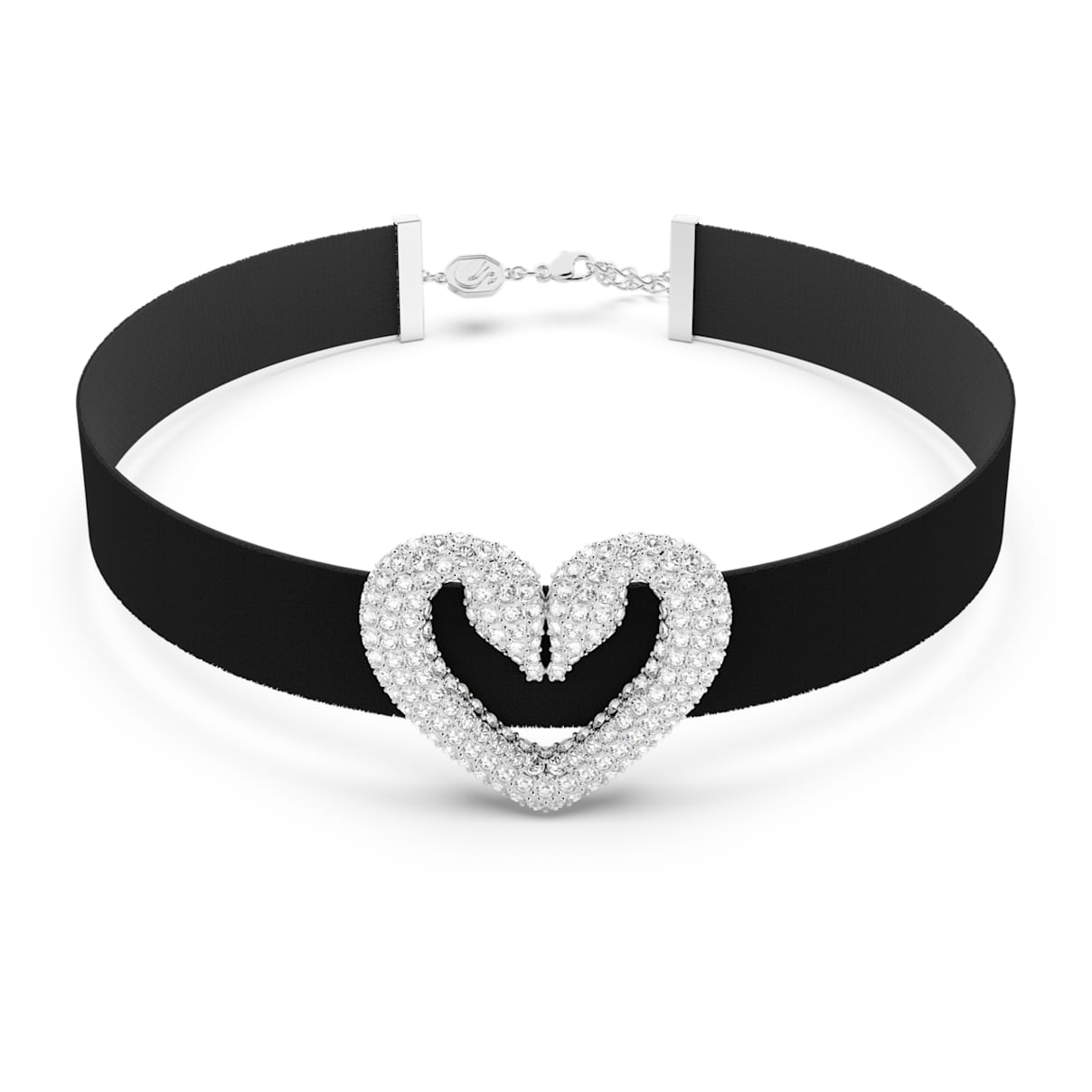 

Naszyjnik typu choker Sublima, Serce, Biały, Powłoka z rodu