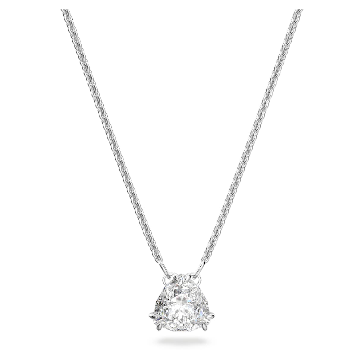 

Matrix pendant, Trilliant cut, White, Rhodium plated