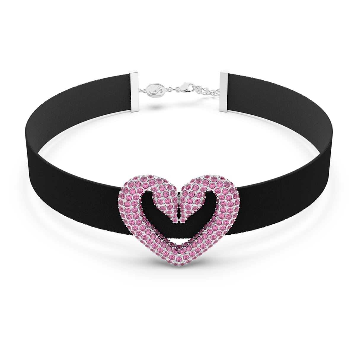 

Sublima choker, Heart, Pink, Rhodium plated