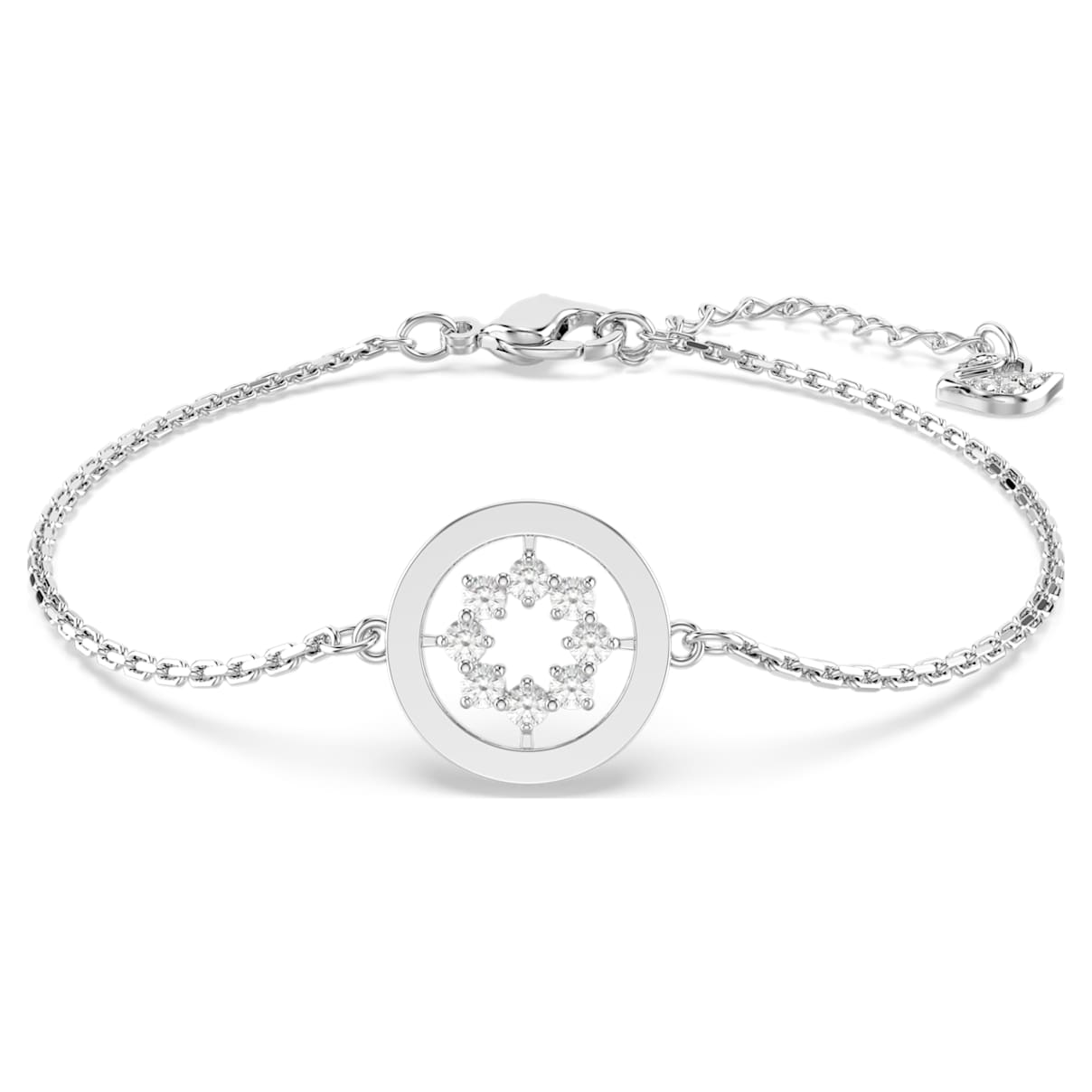 

Further bracelet, Round shape, White, Rhodium plated