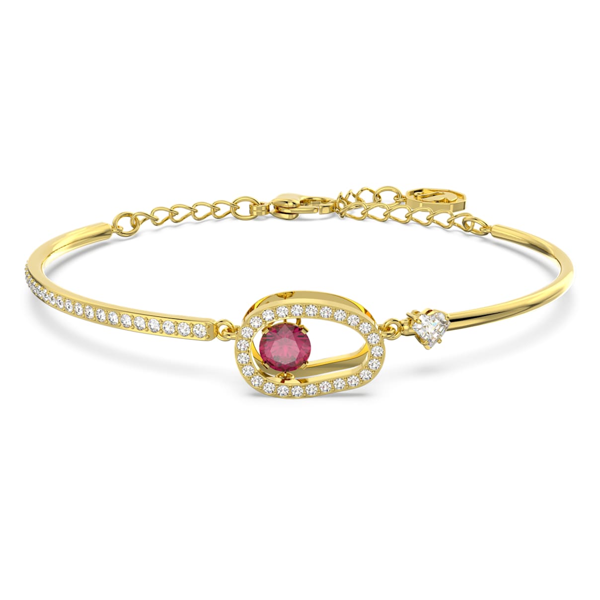 

Swarovski Brazalete Cariti, Judía roja, Rojo, Baño tono oro