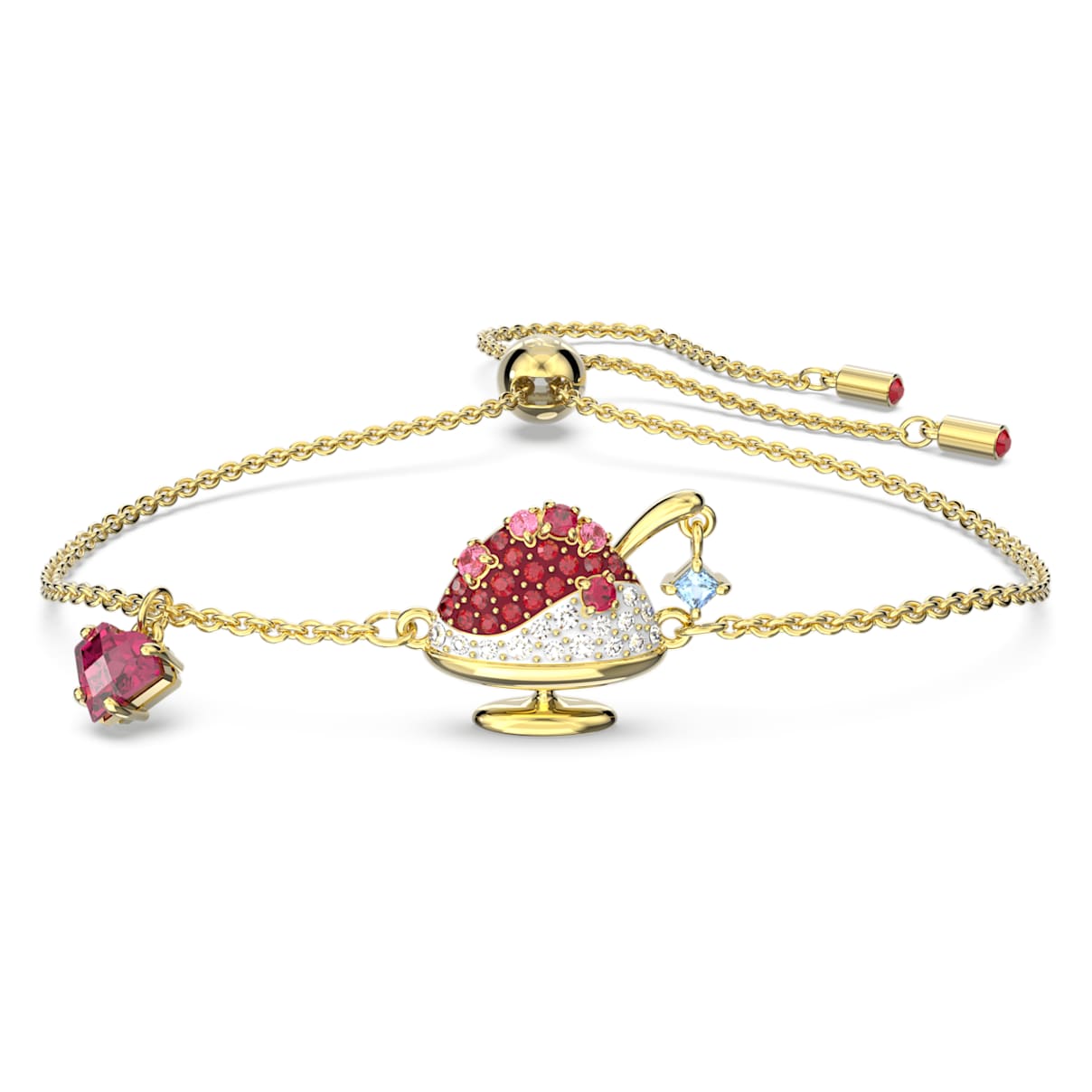 

Swarovski Cariti bracelet, Red bean ice, Red, Gold-tone plated