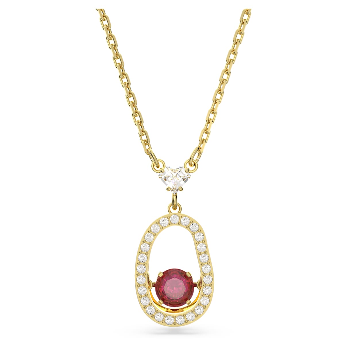 

Swarovski Cariti pendant, Red bean, Red, Gold-tone plated