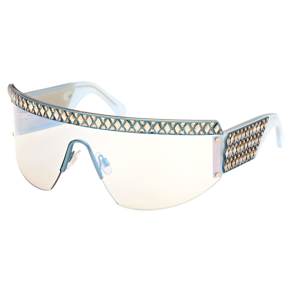 

Sunglasses, Mask, Gradient tint, SK0363 30X, Blue