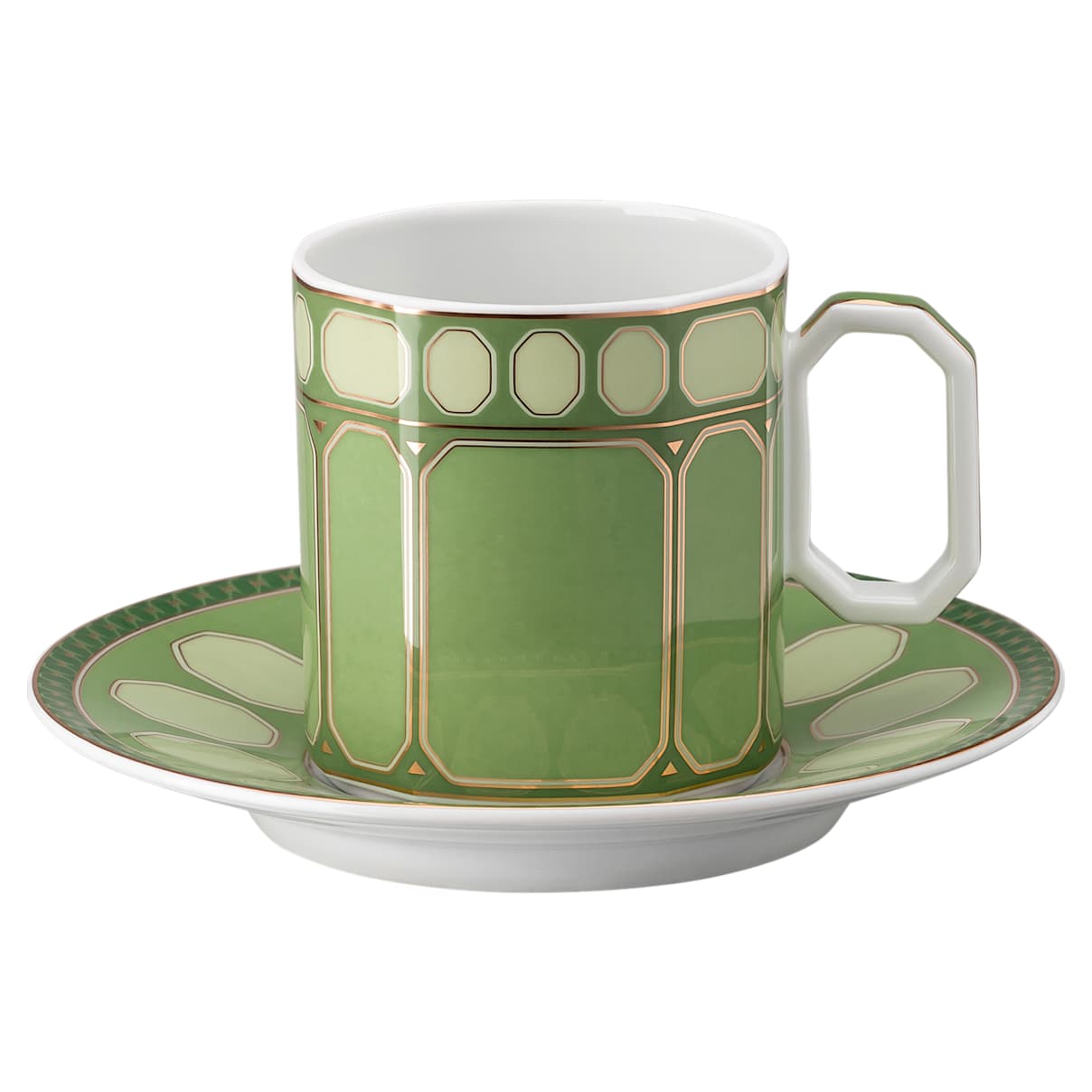 

Signum coffee cup with saucer, Porcelain, Green