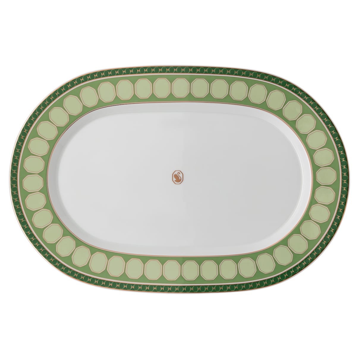 

Signum platter plate, Porcelain, Large, Green