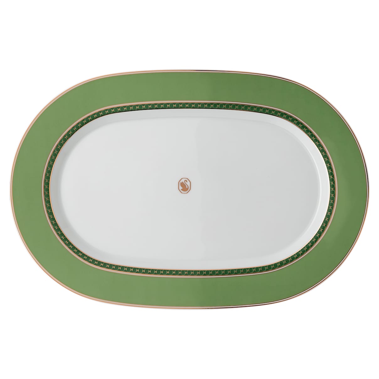 

Signum platter plate, Porcelain, Small, Green