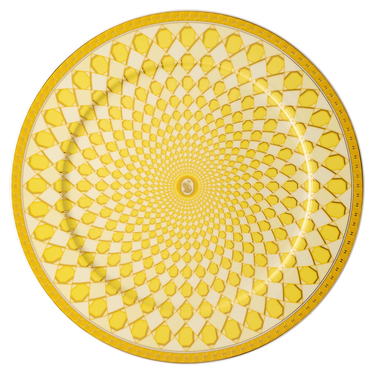 

Signum service plate, Porcelain, Large, Yellow