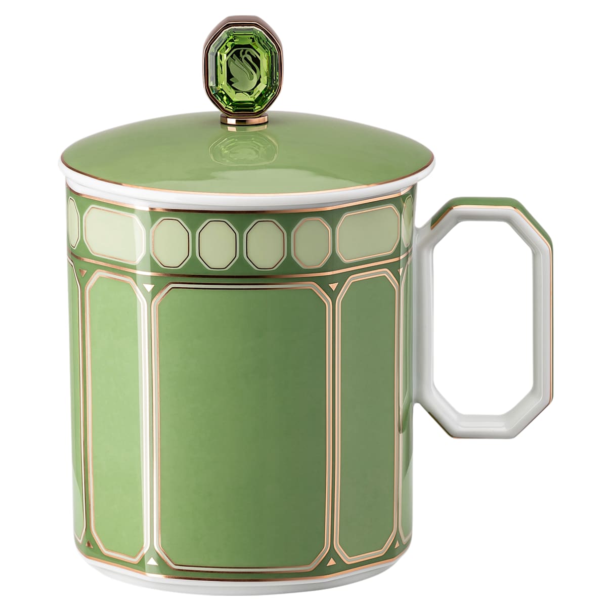 

Signum mug with lid, Porcelain, Green