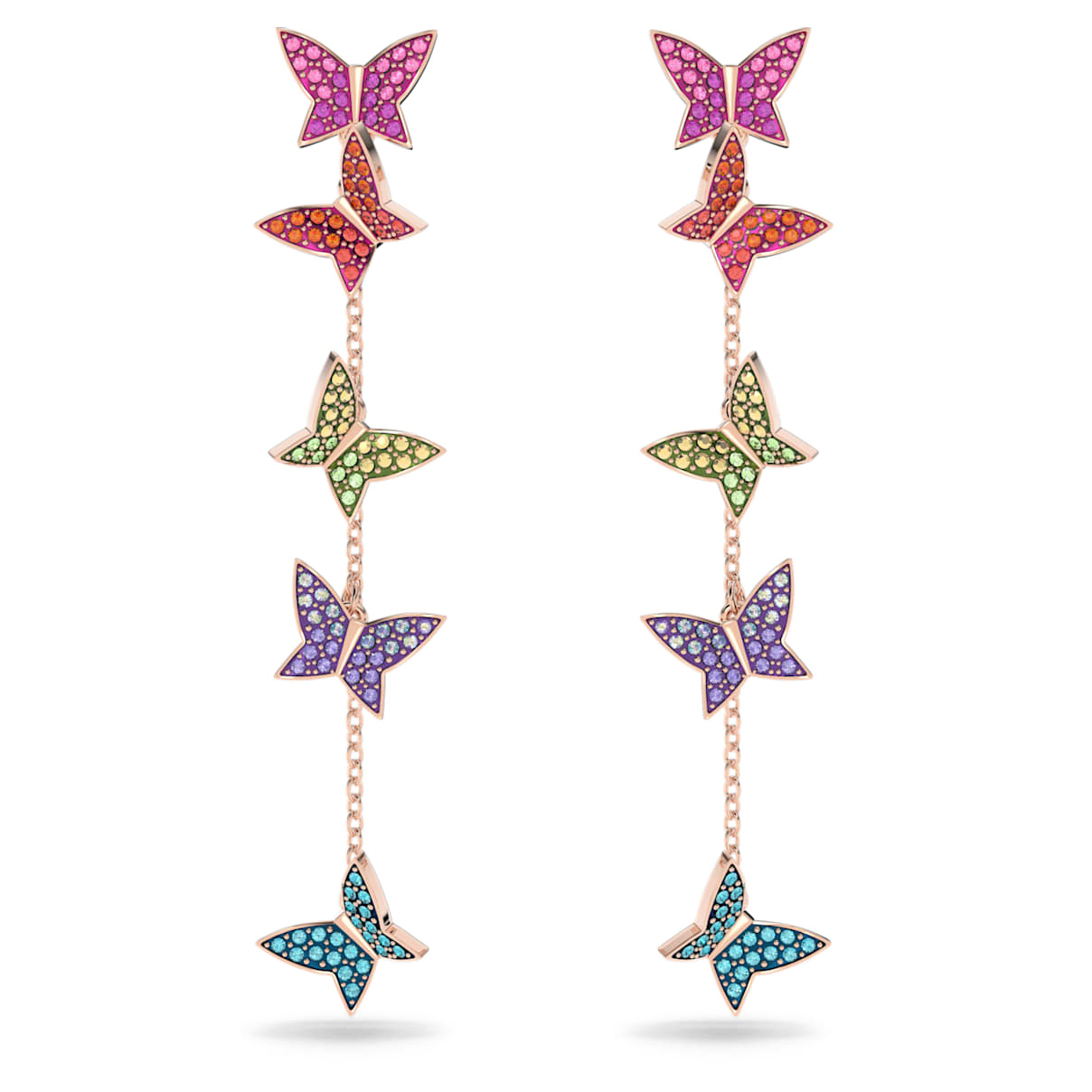 Shop Swarovski Idyllia Lilia Drop-ohrhänger In 粉紅色
