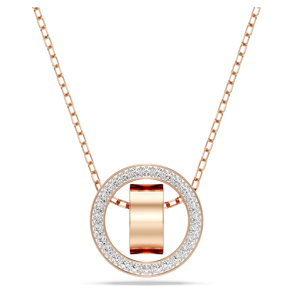 

Dextera pendant, White, Rose gold-tone plated