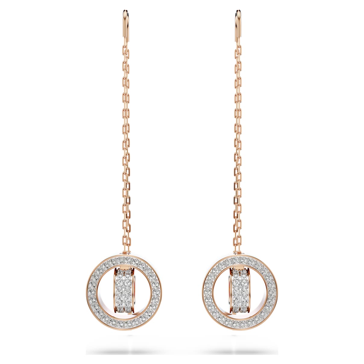 

Pendientes Dextera, Pavé, Blancos, Baño tono oro rosa