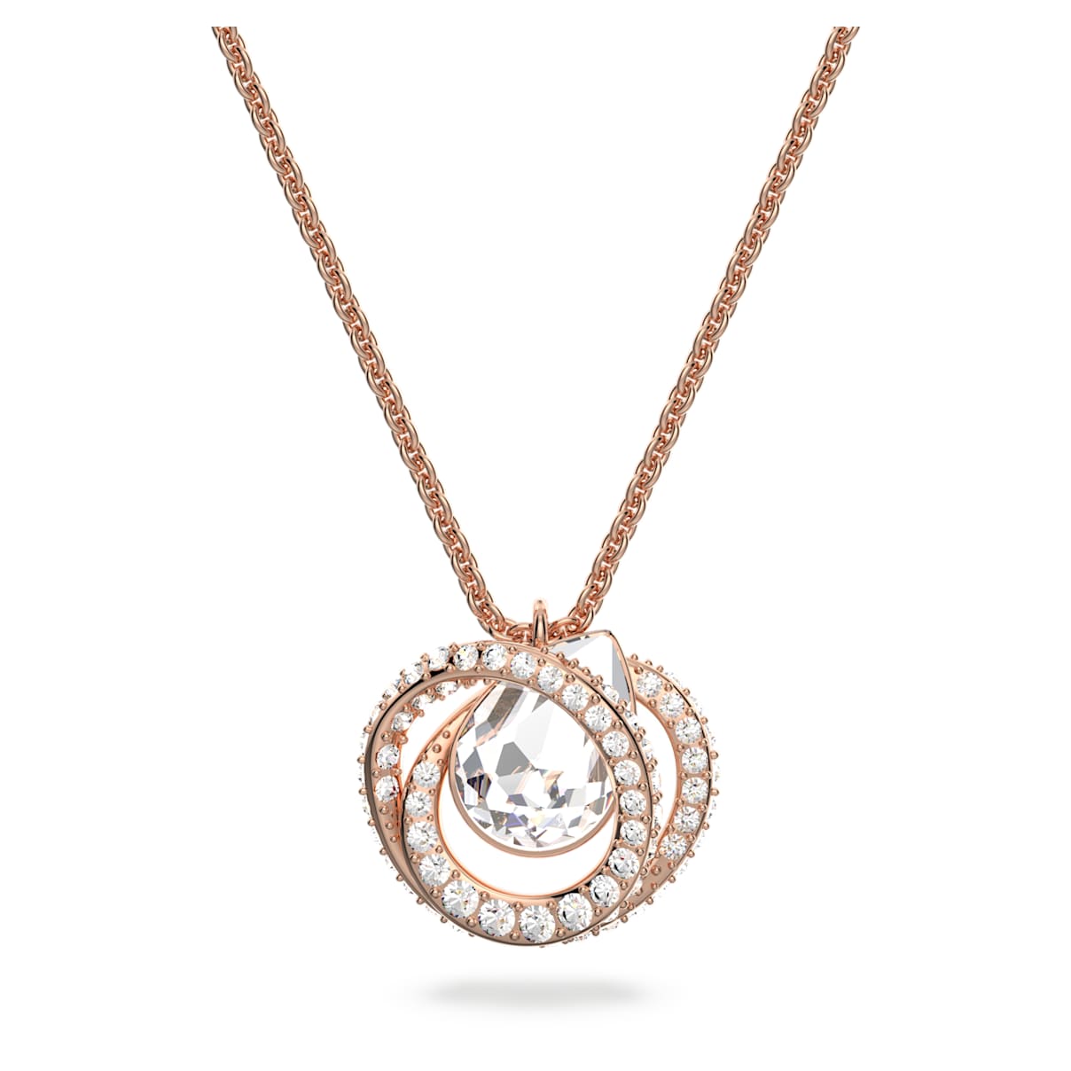

Generation pendant, White, Rose gold-tone plated