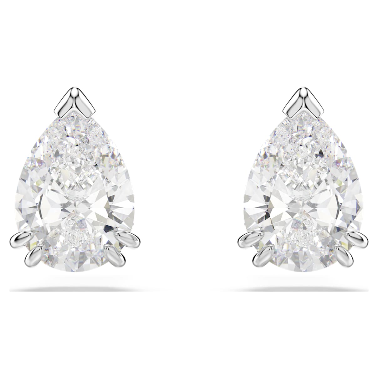 

Stilla 스터드 이어링, 피어 컷, 화이트, 로듐 플래팅