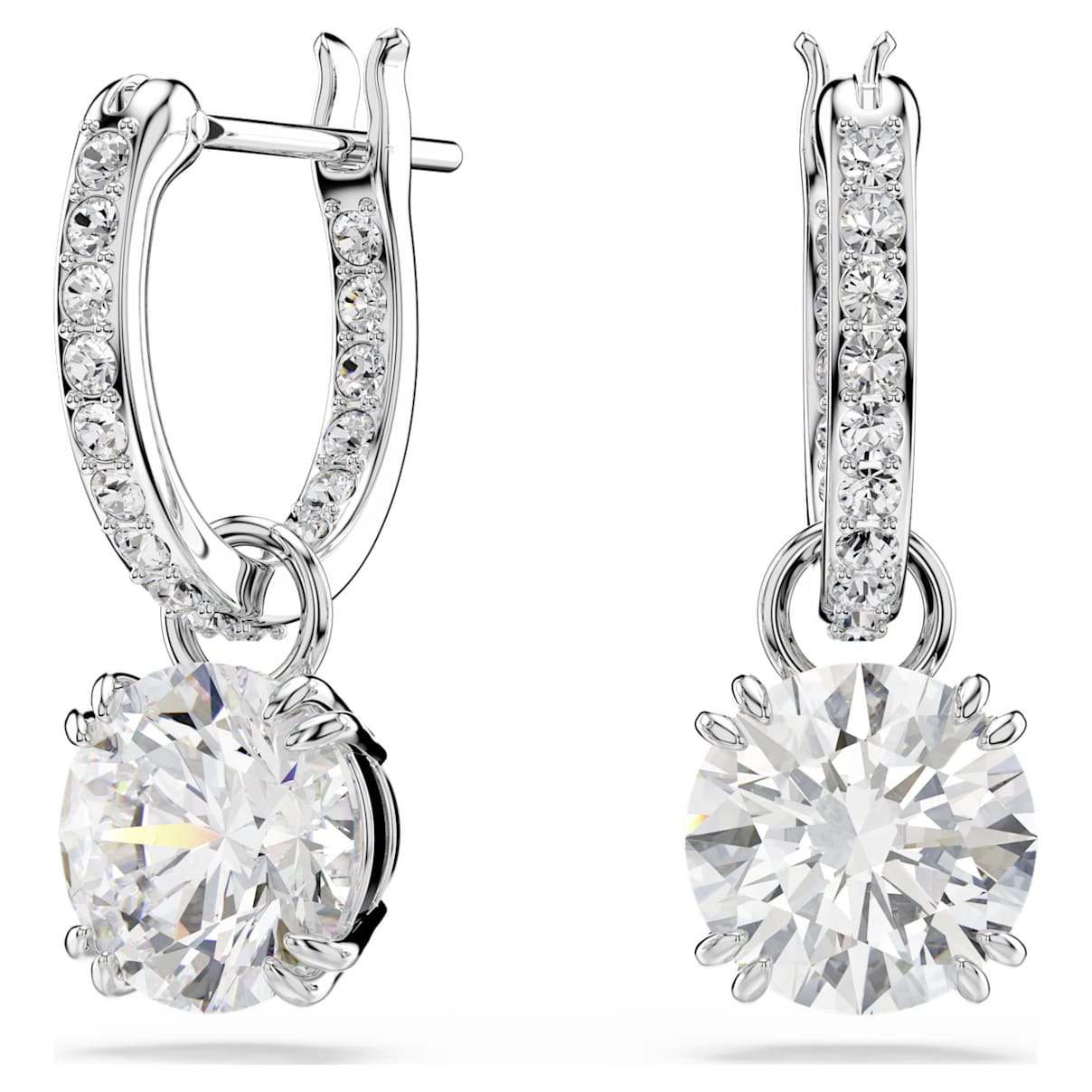 

Pendants d'oreilles Constella, Taille ronde, Blanches, Métal rhodié