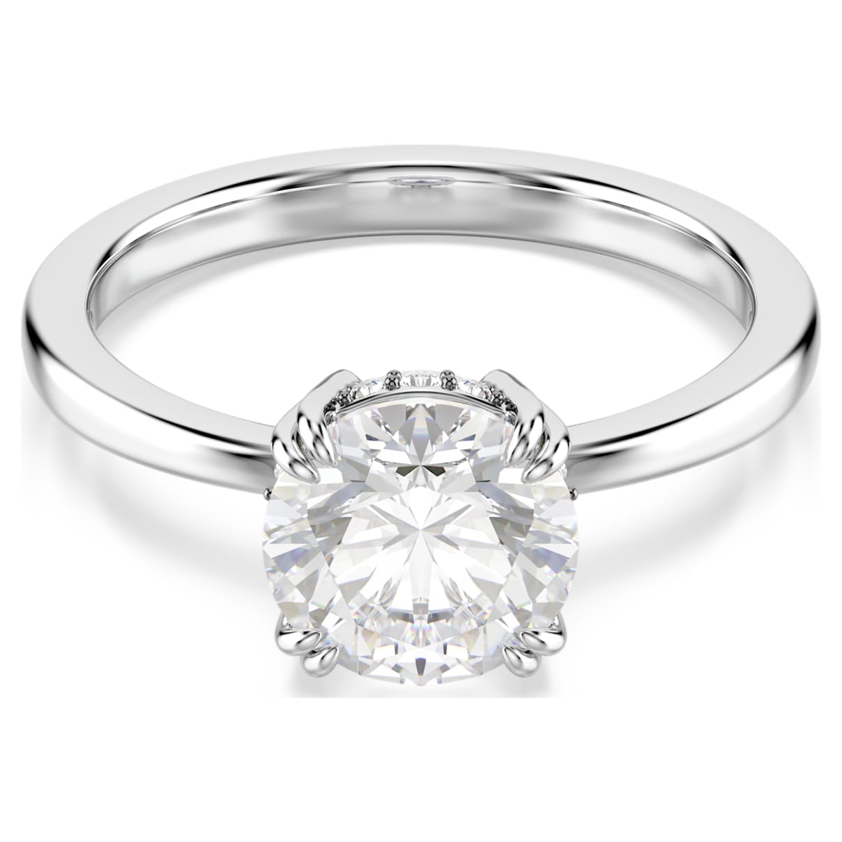 

Constella cocktail ring, Round cut, White, Rhodium plated
