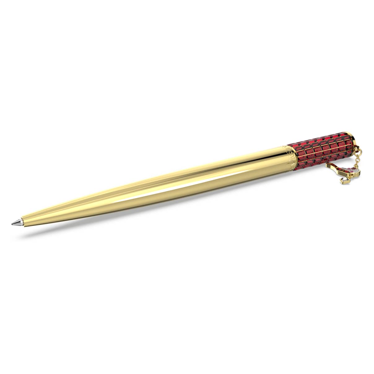 

Bolígrafo Cariti, Helado de judía roja, Rojo, Baño tono oro