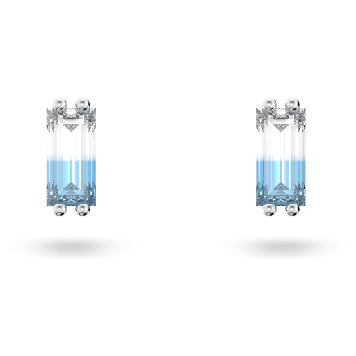 

Chroma stud earrings, Cushion cut, Multicolored, Rhodium plated