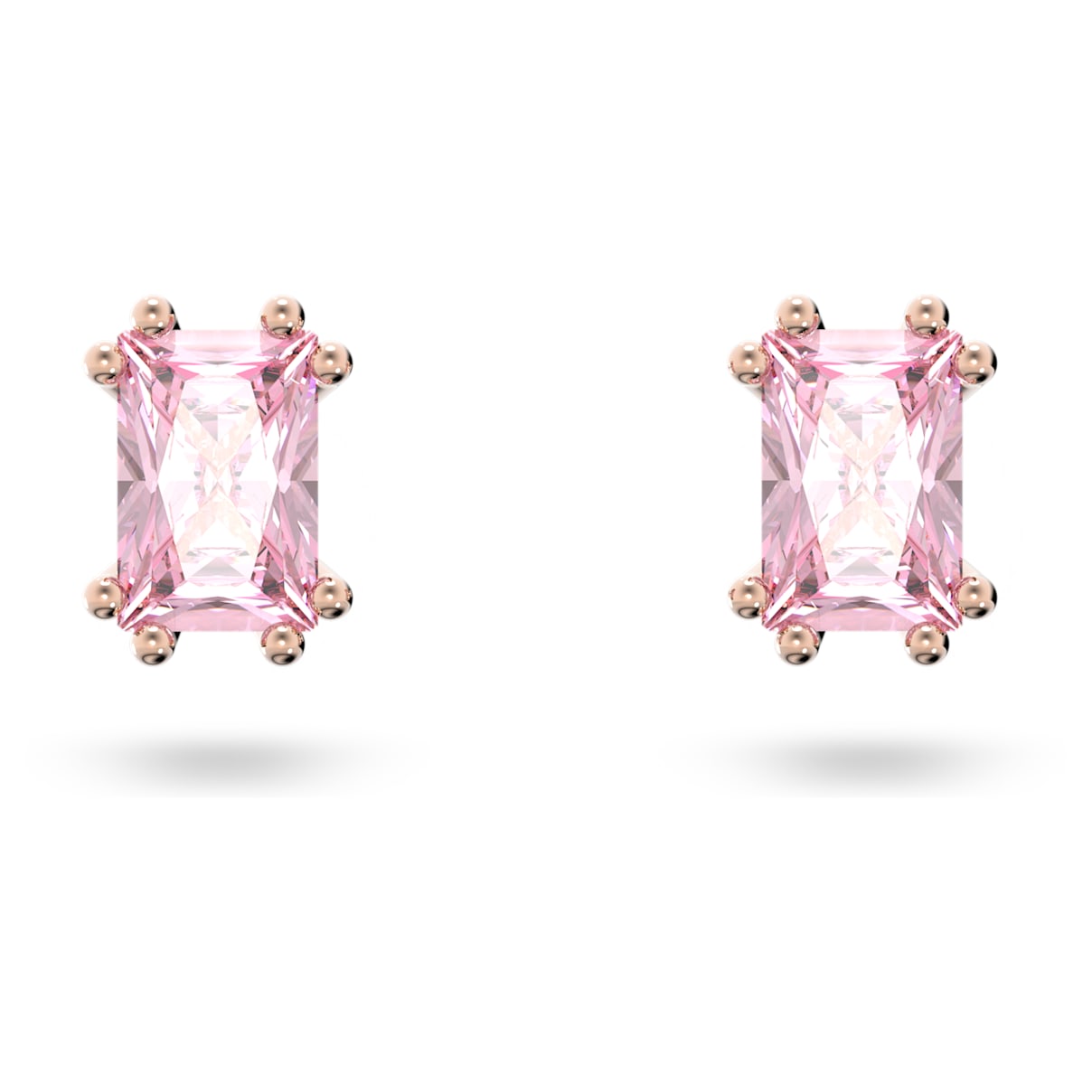 Shop Swarovski Stilla Stud Earrings In Pink