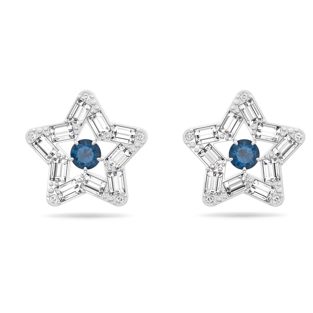 Shop Swarovski Stella Stud Earrings In Blue