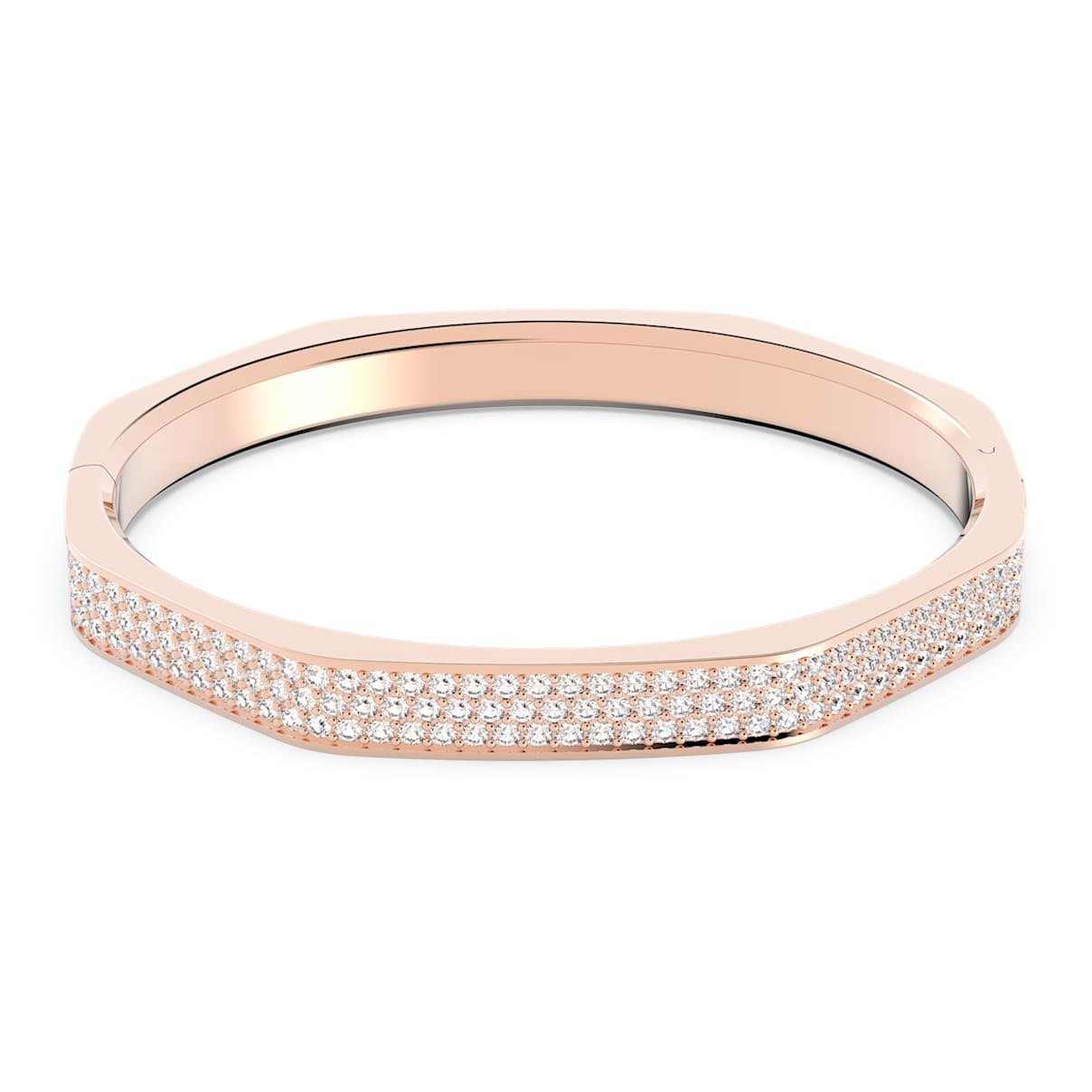 

Dextera bangle, Octagon shape, White, Rose gold-tone plated
