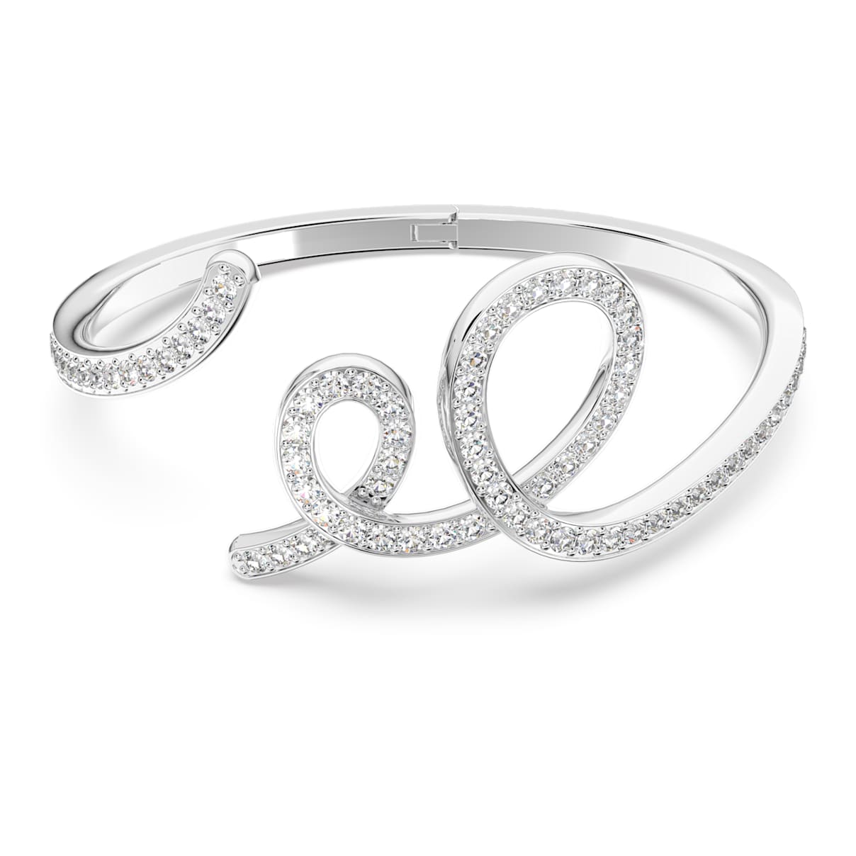 

Fluenta bangle, Reignited crystals, White, Rhodium plated