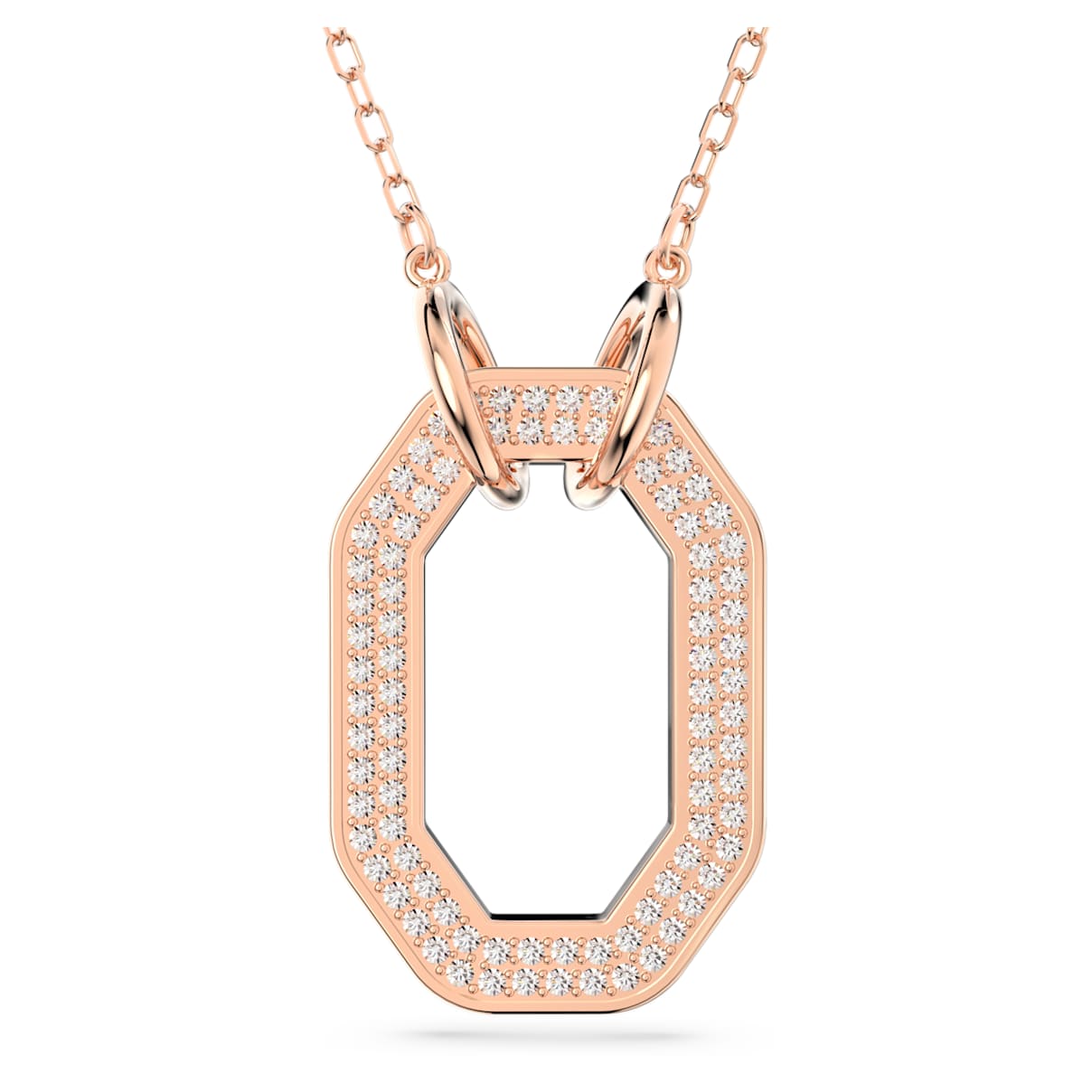 

Dextera pendant, Octagon shape, White, Rose gold-tone plated