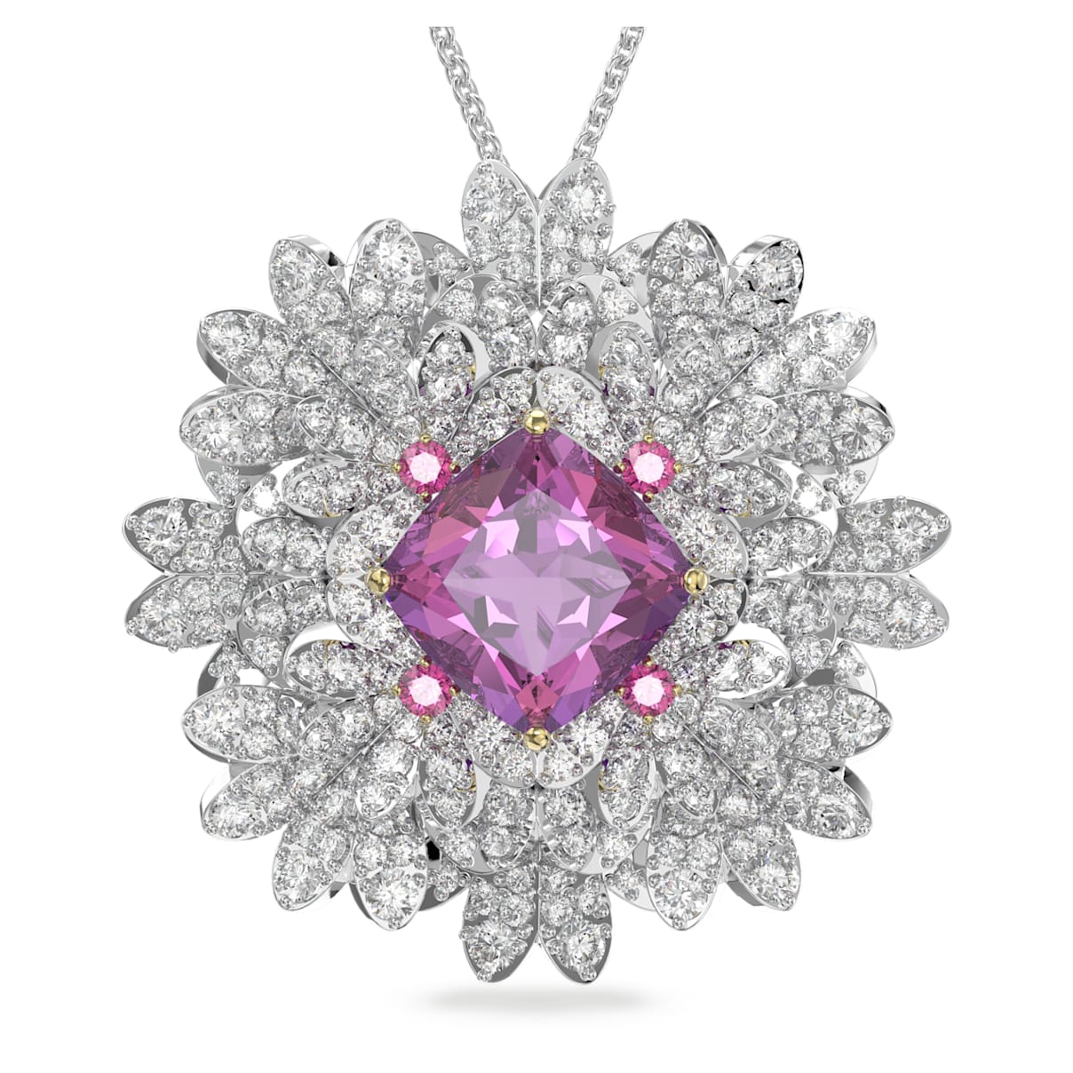 

Swarovski Eternal Flower pendant and brooch, Flower, Mixed metal finish