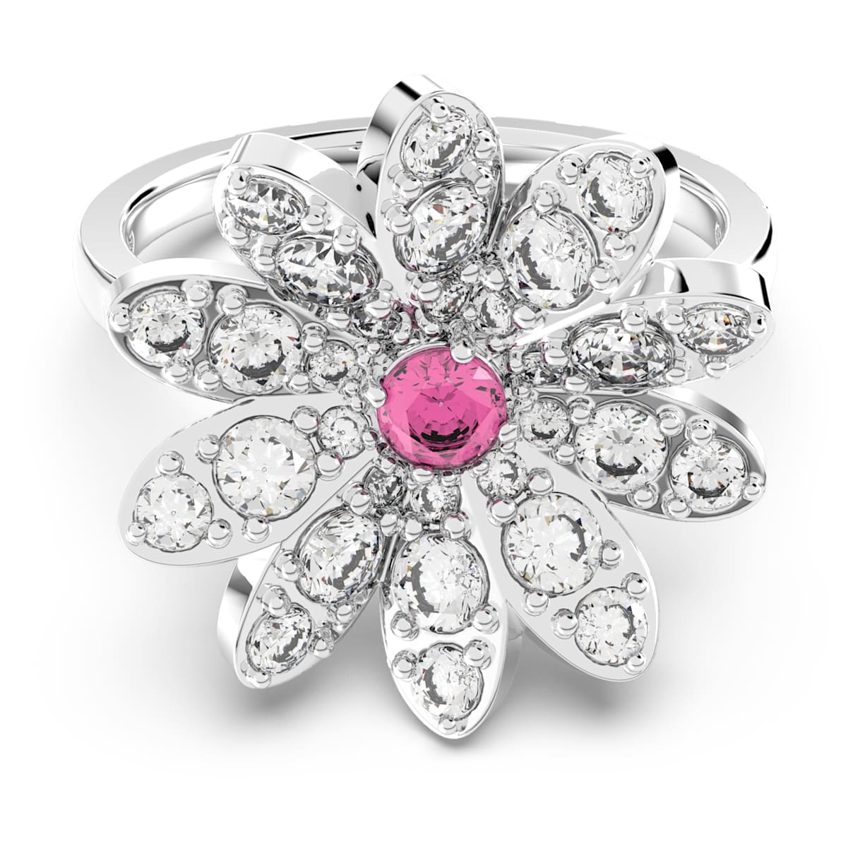 Shop Swarovski Eternal Flower Ring In Pink