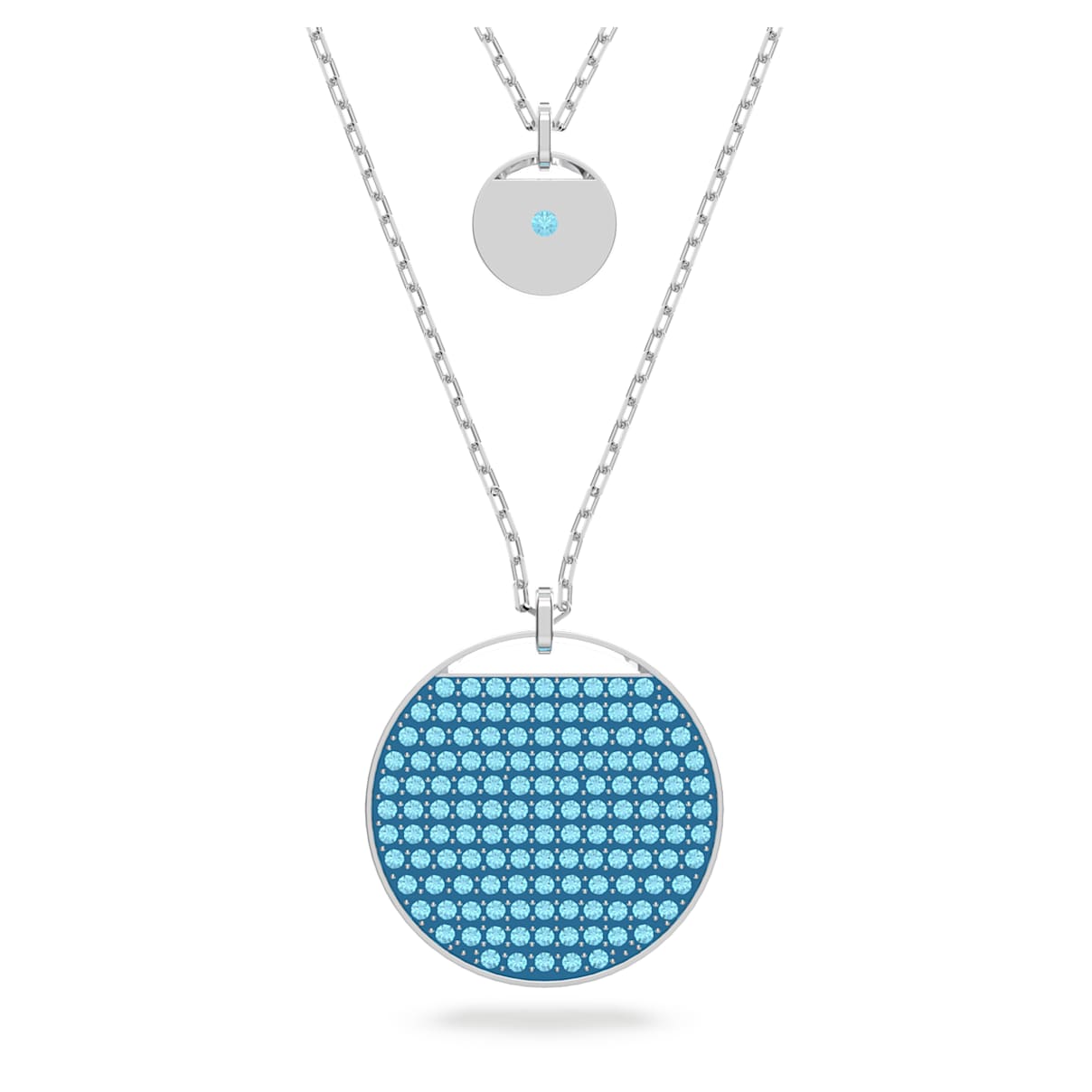 

Sublima layered pendant, Blue, Rhodium plated