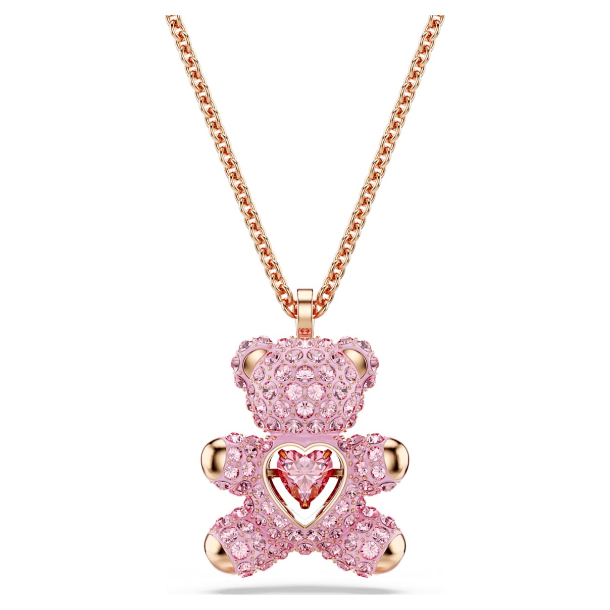 

Teddy pendant, Bear, Pink, Rose gold-tone plated