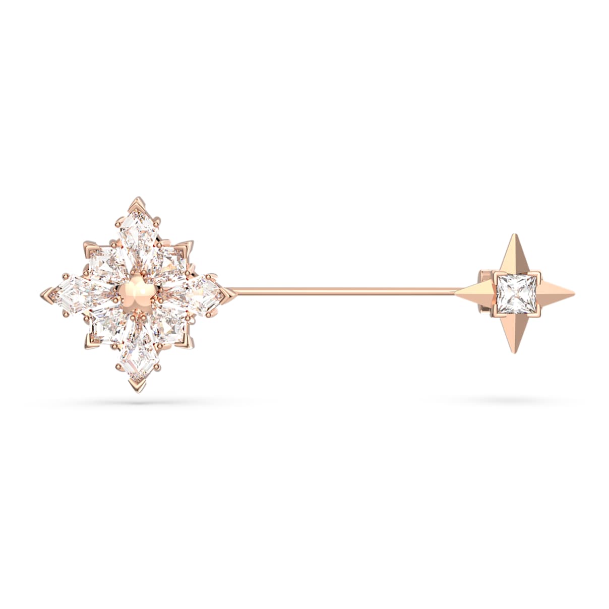 

Stella brooch, Kite cut, Star, White, Rose gold-tone plated