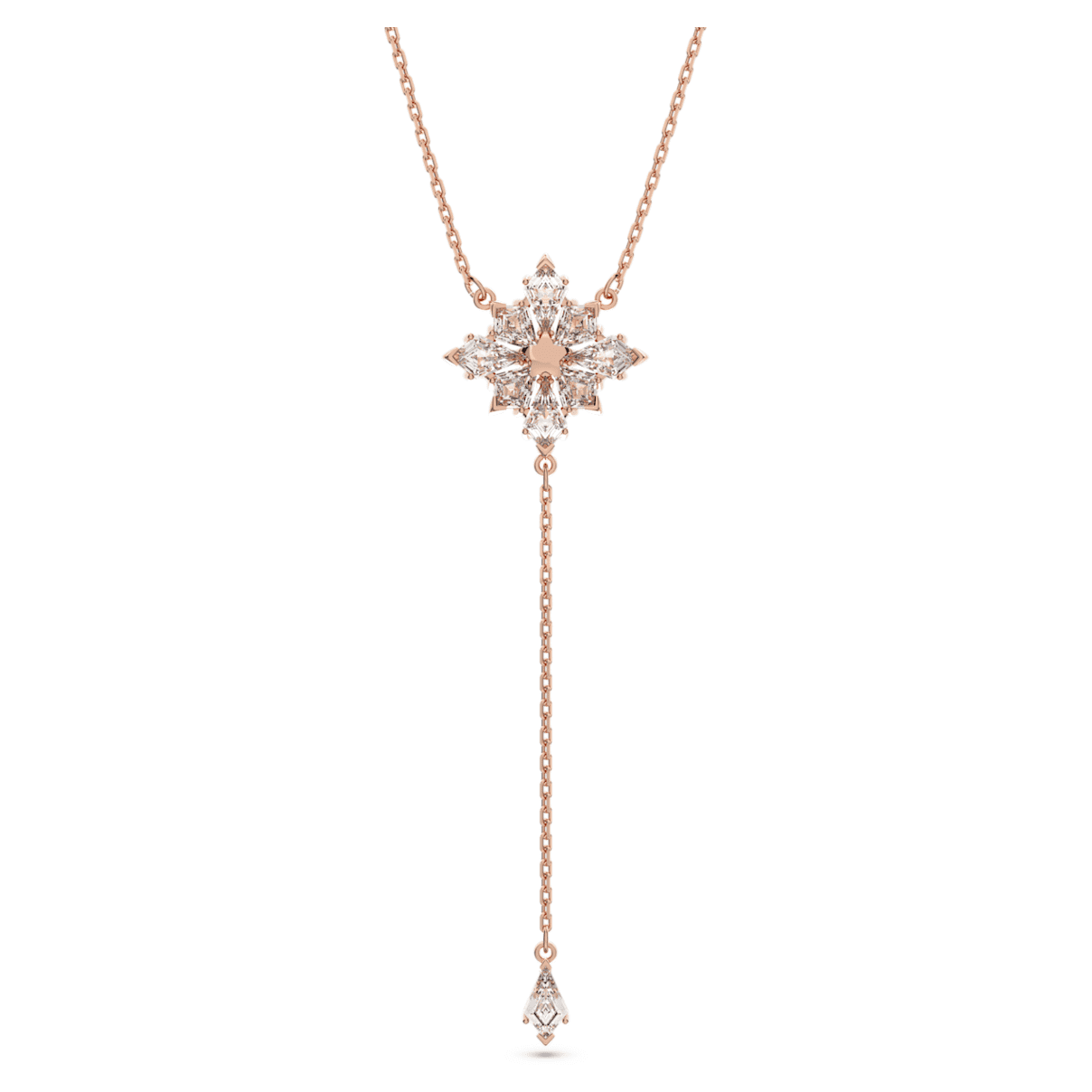 

Stella Y necklace, Kite cut, Star, White, Rose gold-tone plated