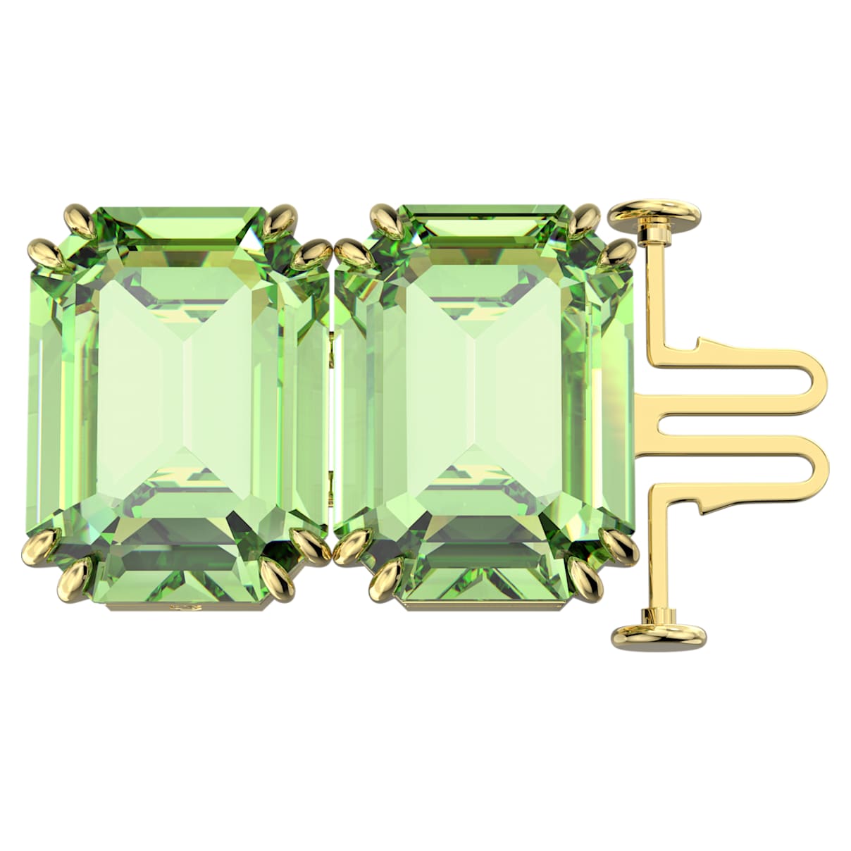 

Swarovski Millenia extender, Octagon cut, Green, Gold-tone plated