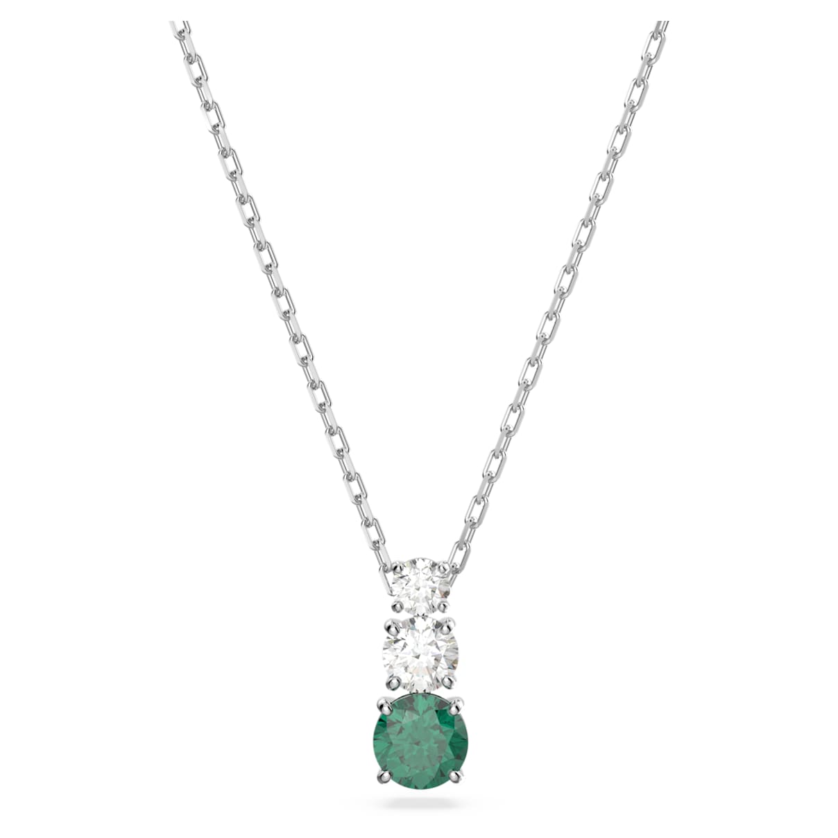 

Stilla Attract pendant, Green, Rhodium plated
