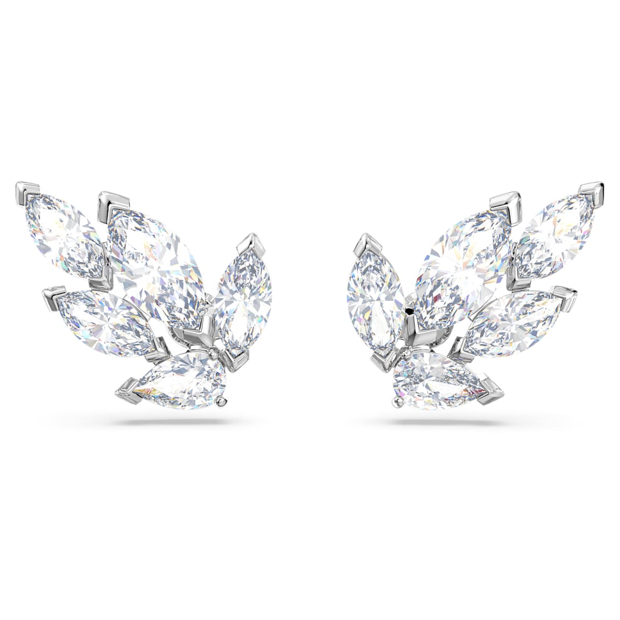 

Clous d'oreilles Louison, Feuille, Blanches, Métal rhodié