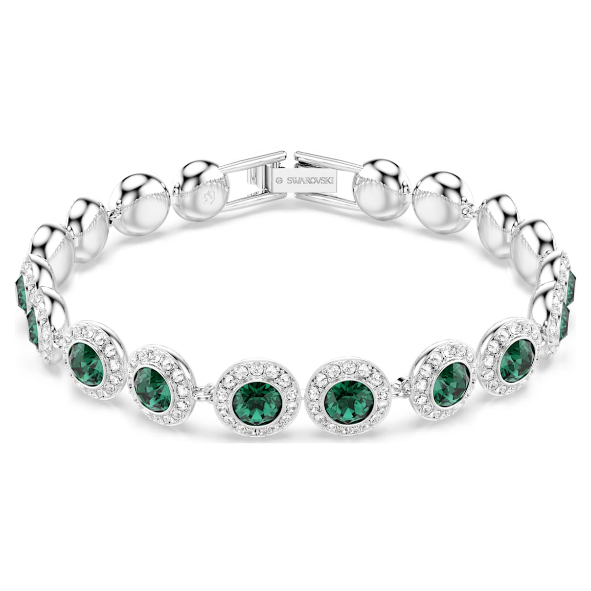 

Angelic Armband, Rundschliff, Pavé, Mittel, Grün, Rhodiniert
