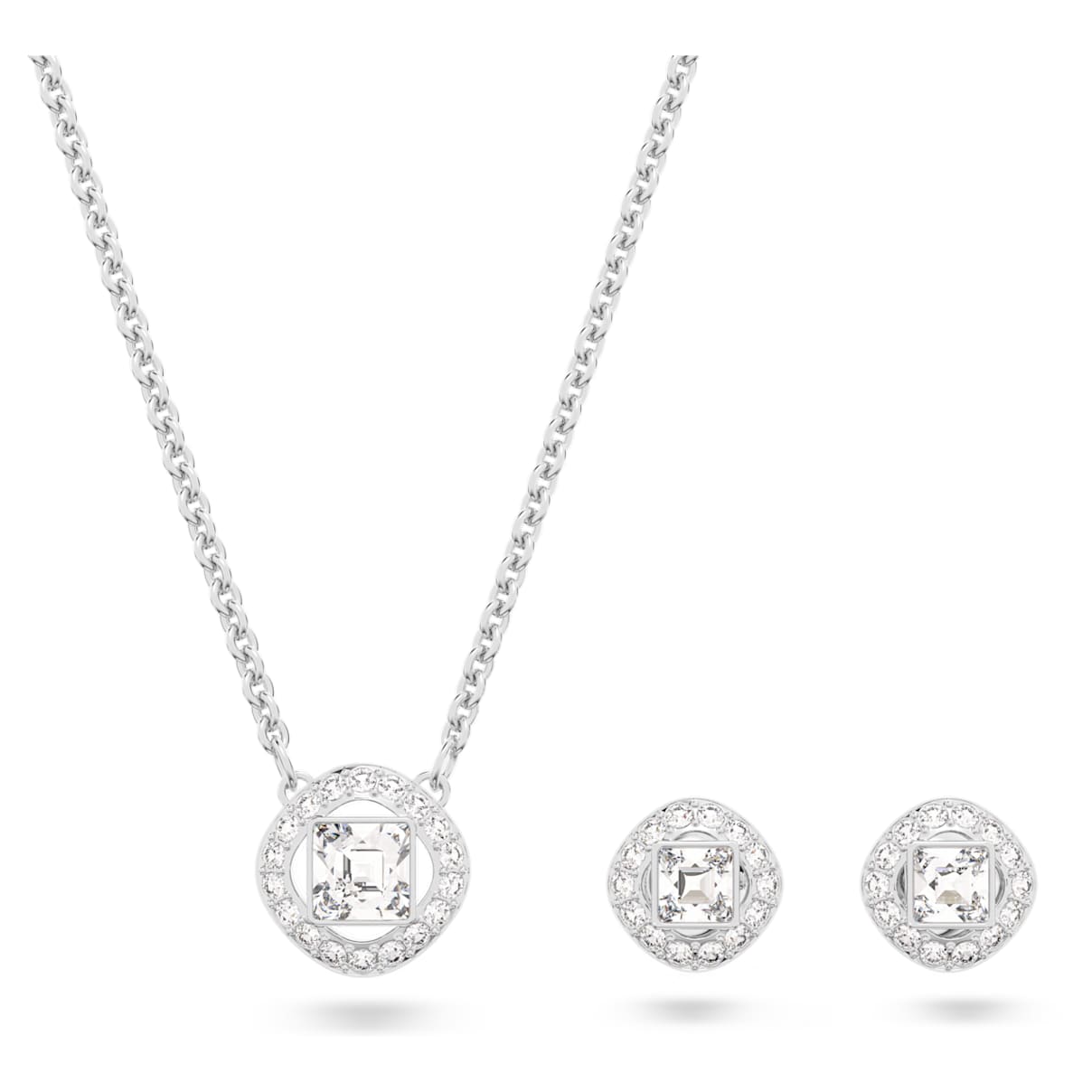 

Una Angelic set, White, Rhodium plated