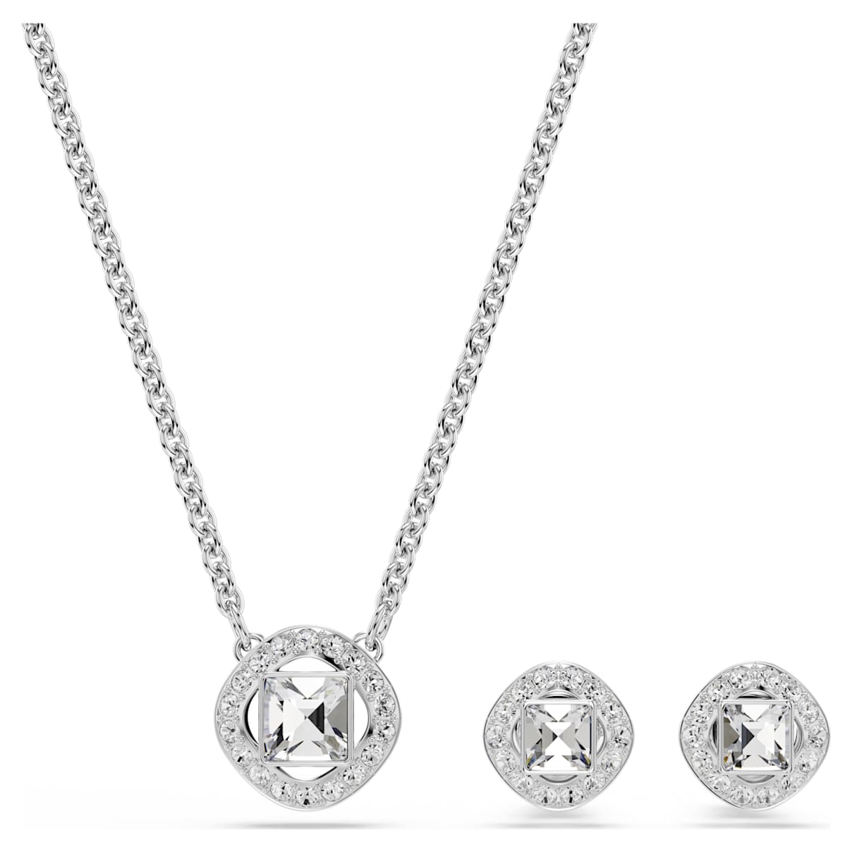 

Una Angelic set, White, Rhodium plated