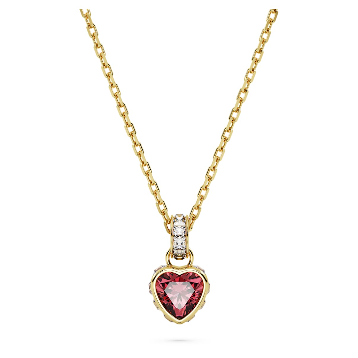 

Pendente Stilla, Cuore, Rosso, Placcato color oro