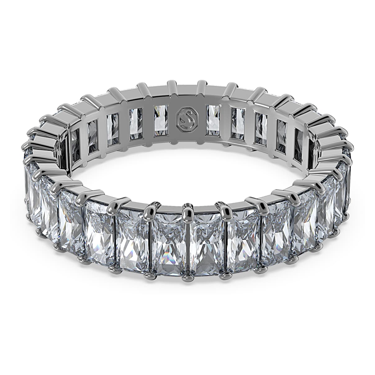 

Matrix ring, Baguette cut, Gray, Ruthenium plated
