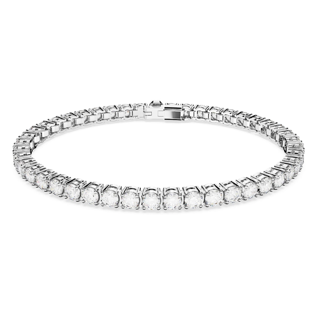

Bracelet Matrix Tennis, Taille ronde, Blanc, Métal rhodié