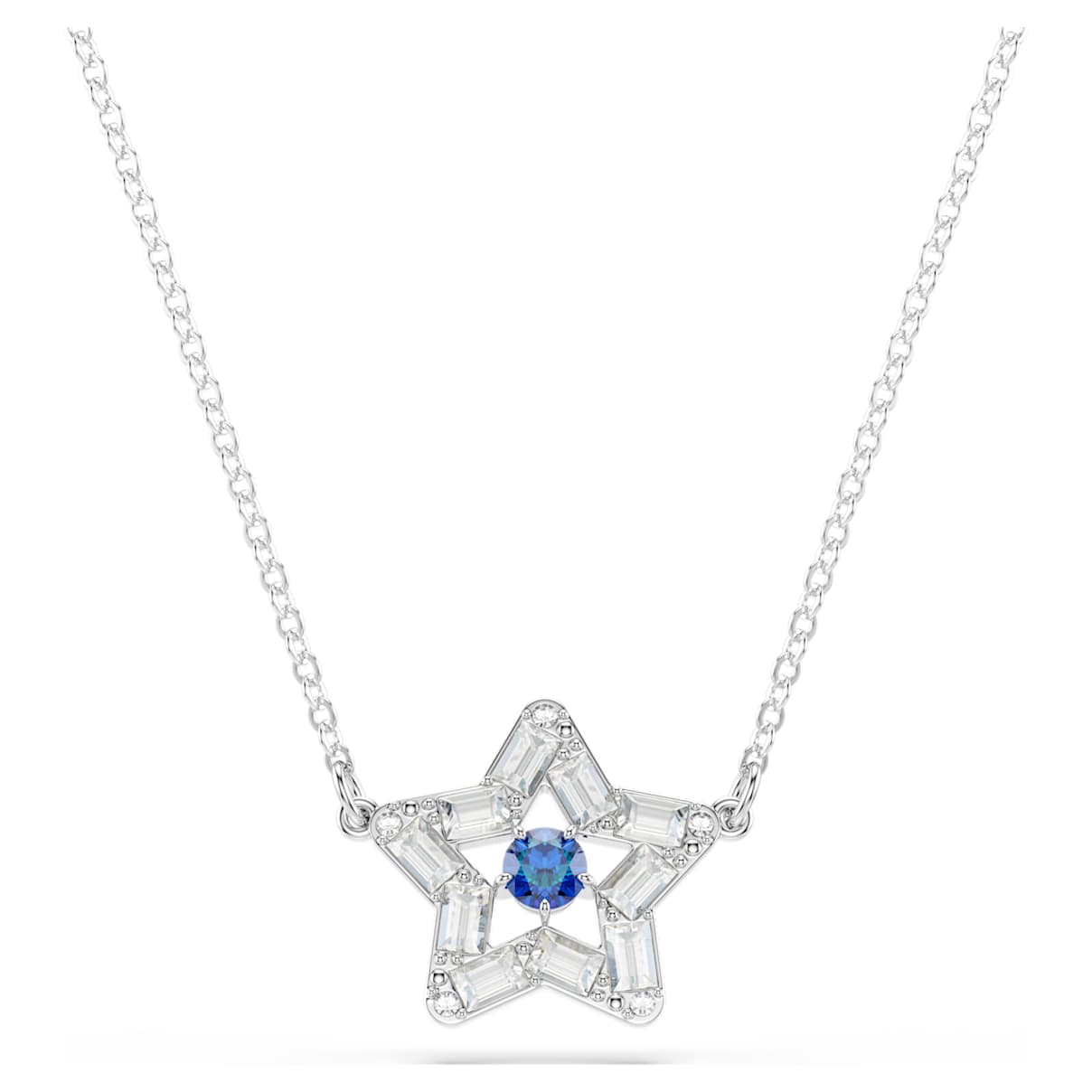 

Swarovski Stella Anhänger, Verschiedene Schliffe, Stern, Blau, Rhodiniert