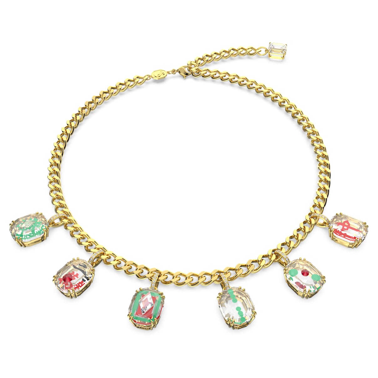 

Alea necklace, Multicolored, Gold-tone plated